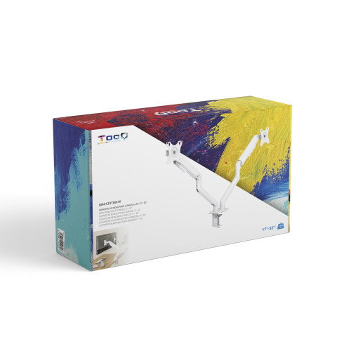 TooQ Soporte para Monitor de Escritorio DB4132TNR-W Blanco para 2 Pantallas de 17-32 pulg. TooQ Soporte para Monitor de Escritorio DB4132TNR-W Blanco para 2 Pantallas de 17-32 pulg.