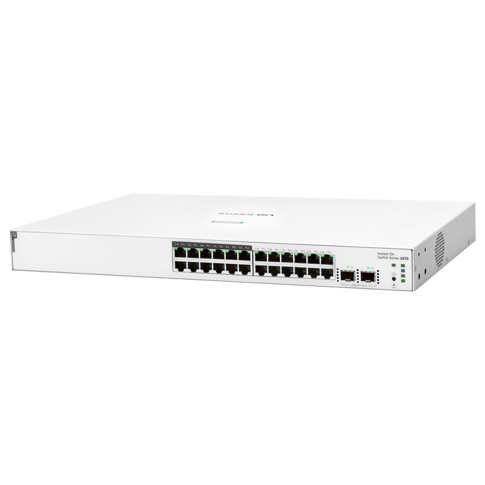 HP Enterprise Aruba Instant On 1830 24G 12p PoE+ 195W 2SFP HP Enterprise Aruba Instant On 1830 24G 12p PoE+ 195W 2SFP