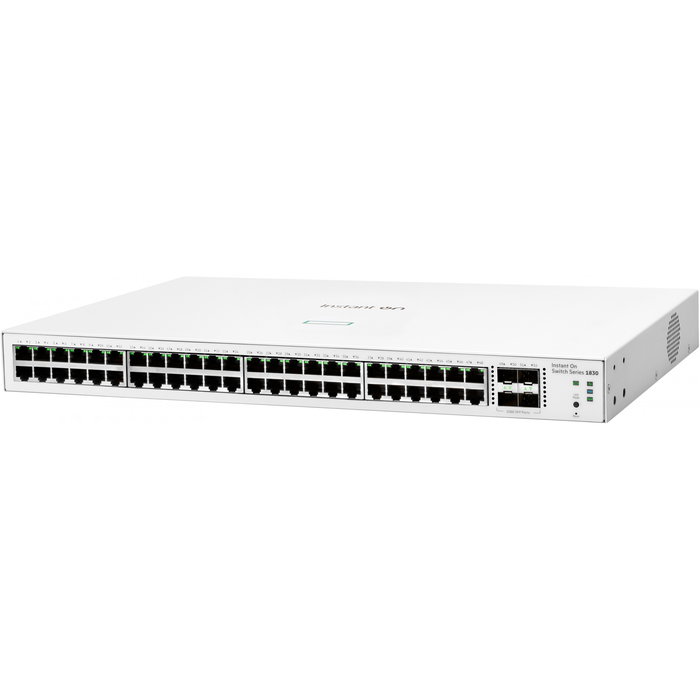 HPE Aruba Networking Instant On 1830 Switch (JL322A) - Switch de Red Gestionado 48 Puertos Gigabit + 4 SFP, L2, Cloud, Rack 1U
