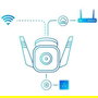 TP-Link Cámara Exterior Tapo TC65 - Cámara WiFi Seguridad 3MP, Visión Nocturna 30m, Alarma Luz/Sonido, IP66, Control por Voz Alexa/Google, Audio Bidireccional, App