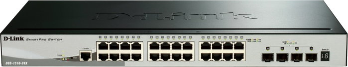 D-Link DGS-1510-28X/E Switch SmartPro 28 Puertos (24 RJ45 1G + 4 SFP+ 10G)