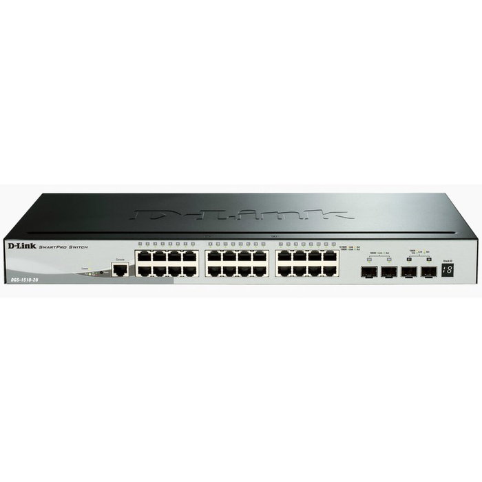 D-Link DGS-1510-28X/E Switch SmartPro 28 Puertos (24 RJ45 1G + 4 SFP+ 10G)