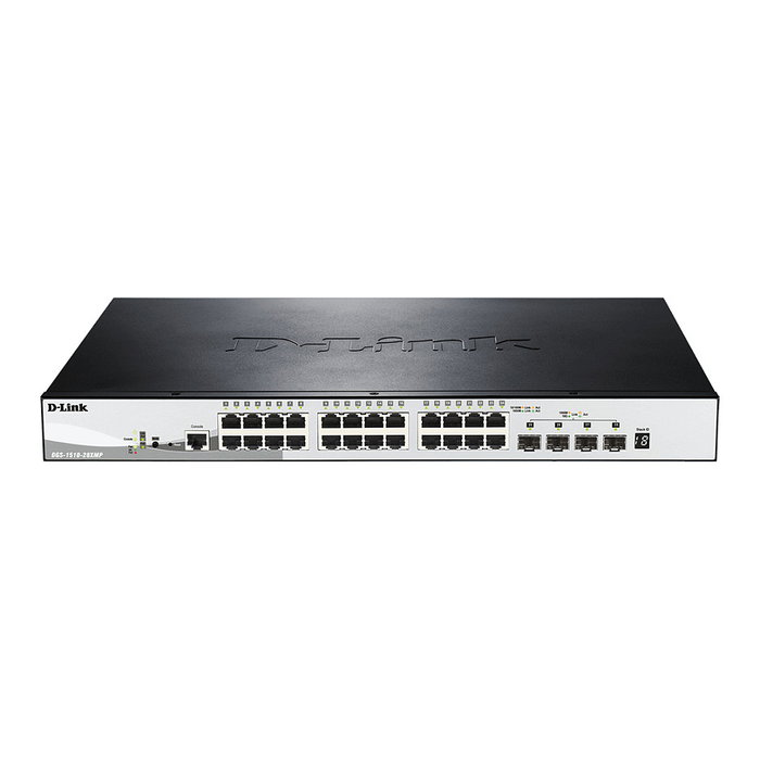 D-Link DGS-1510-28XMP Switch Gestionado L2/L3 28 Puertos con 24 PoE+ Gigabit y 4 SFP+, Apilable, Montaje en Rack D-Link DGS-1510-28XMP Switch Gestionado L2/L3 28 Puertos con 24 PoE+ Gigabit y 4 SFP+, Apilable, Montaje en Rack