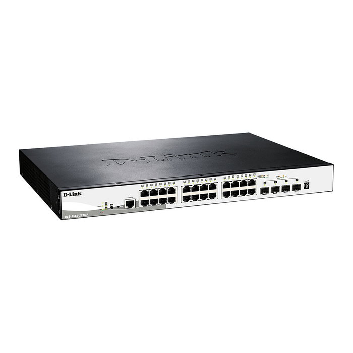 D-Link DGS-1510-28XMP Switch Gestionado L2/L3 28 Puertos con 24 PoE+ Gigabit y 4 SFP+, Apilable, Montaje en Rack D-Link DGS-1510-28XMP Switch Gestionado L2/L3 28 Puertos con 24 PoE+ Gigabit y 4 SFP+, Apilable, Montaje en Rack