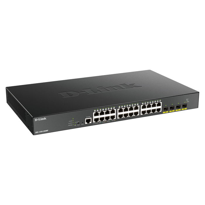 D-Link DGS-1250-28XMP Switch Gestionado PoE+ Gigabit Ethernet 24 Puertos 10/100/1000BASE-T 4 Puertos 10-Gigabit SFP+