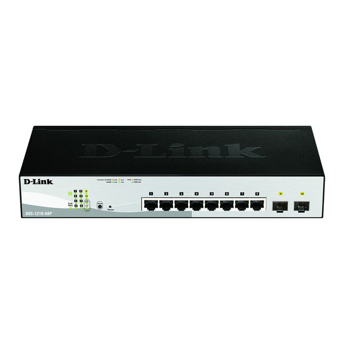 D-Link DGS-1210-08P/E Switch Gestionado 8 Puertos Gigabit PoE con 2 SFP