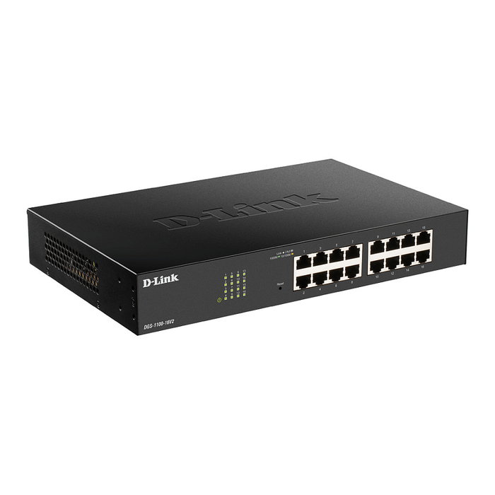 D-Link DGS-1100-16V2/E Conmutador Gestionado L2 de 16 Puertos Gigabit Ethernet, Montaje en Rack, 32 Gbit/s D-Link DGS-1100-16V2/E Conmutador Gestionado L2 de 16 Puertos Gigabit Ethernet, Montaje en Rack, 32 Gbit/s