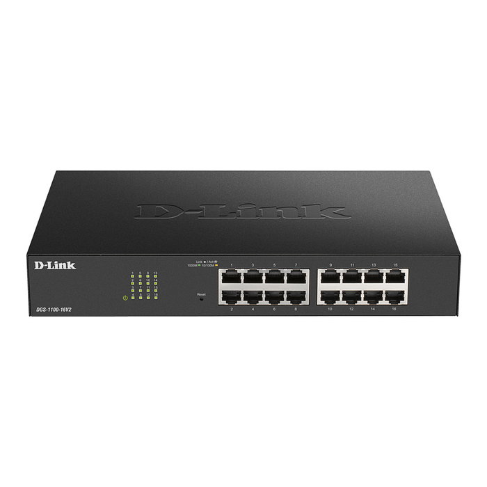 D-Link DGS-1100-16V2/E Conmutador Gestionado L2 de 16 Puertos Gigabit Ethernet, Montaje en Rack, 32 Gbit/s D-Link DGS-1100-16V2/E Conmutador Gestionado L2 de 16 Puertos Gigabit Ethernet, Montaje en Rack, 32 Gbit/s