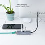 Nanocable Conversor USB 3.0 a Ethernet Gigabit + 3xUSB 3.0, Aluminio, Gris