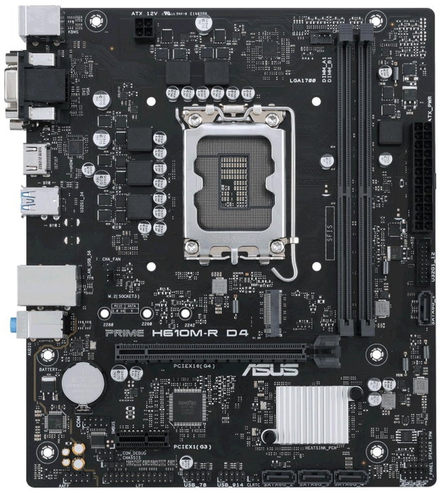 Asus Prime H610M-R D4 DDR4 Micro ATX LGA 1700