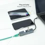 Nano Cable 10.03.0408 Hub USB-C a RJ45 Gigabit y 3xUSB 3.0, Gris
