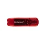 Intenso Pendrive Rainbow Line 128 GB USB 2.0, Tipo A, Velocidad Lectura 28 MB/s, Color Rojo Transparente