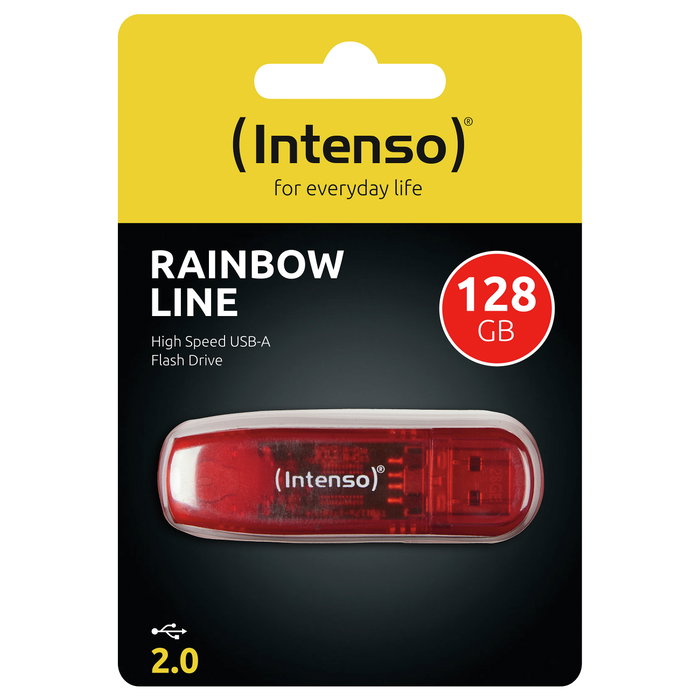 Intenso Rainbow Line 128 GB USB 2.0 Rojo