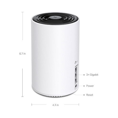 TP-Link Deco XE75 (2er Pack) AX5400 Wi-Fi 6E Mesh Sistema Tribanda, Cobertura 510 m2, Blanco, 4 Antenas Internas, Hasta 200 Dispositivos