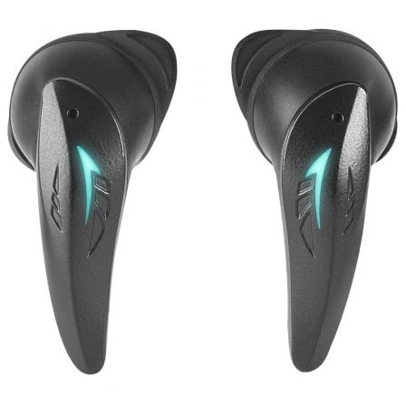 Mars Gaming MHI-Ultra Auriculares Inalámbricos TWS Bluetooth 5.3, ANC+ENC, Batería 24h, Carga Inalámbrica, RGB Flow, IPX4, Negros