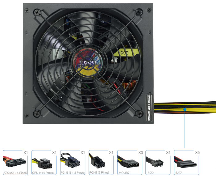 TOOQ TQAPOLO-650SP 650W ATX con PFC Activo TOOQ TQAPOLO-650SP 650W ATX con PFC Activo