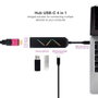 Nanocable Hub USB-C 4 en 1 con 2x USB-A, USB-C PD y HDMI 4K