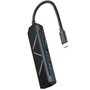 Nanocable Hub USB-C 5 en 1 con 2x USB-A, USB-C PD, HDMI y RJ45, Negro