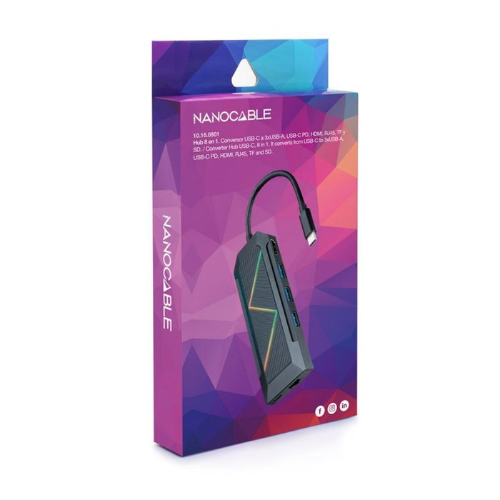 Hub USB NANOCABLE 10.16.0801 Hub USB NANOCABLE 10.16.0801