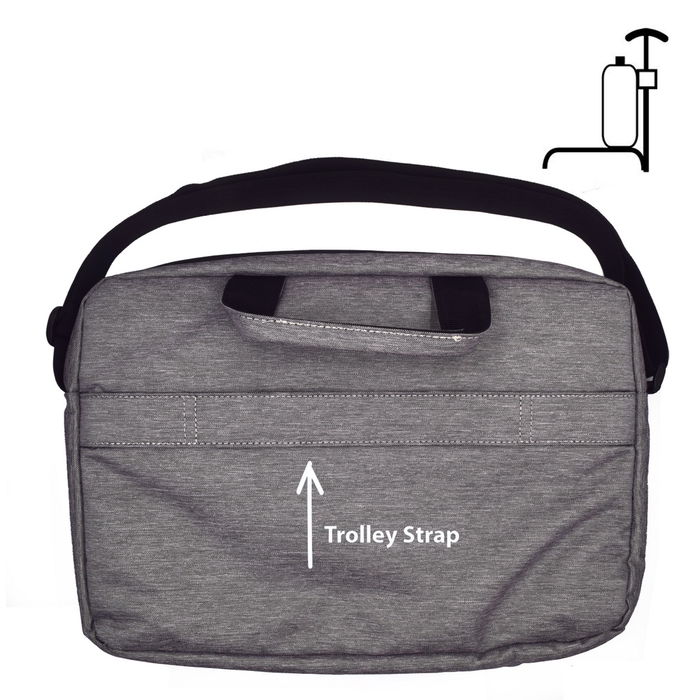 Ewent Bolsa Portátil para Laptop 15.6 Pulgadas Maletín Gris Impermeable EW2517 con Compartimentos y Correa