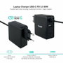 Tooq TQLC-USBC90PD Cargador de Portátil 90W USB-C/USB-A Negro