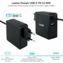 Tooq TQLC-USBC90PD Cargador de Portátil 90W USB-C/USB-A Negro