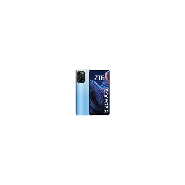 ZTE Blade A72 Smartphone 6.74'', 64GB + 3GB RAM, Batería 5130 mAh, Triple Cámara, Carga Rápida 22.5W, Color Azul