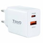 Tooq Cargador de Pared TQWC-2SC04WT 20W USB-C y USB-A Blanco