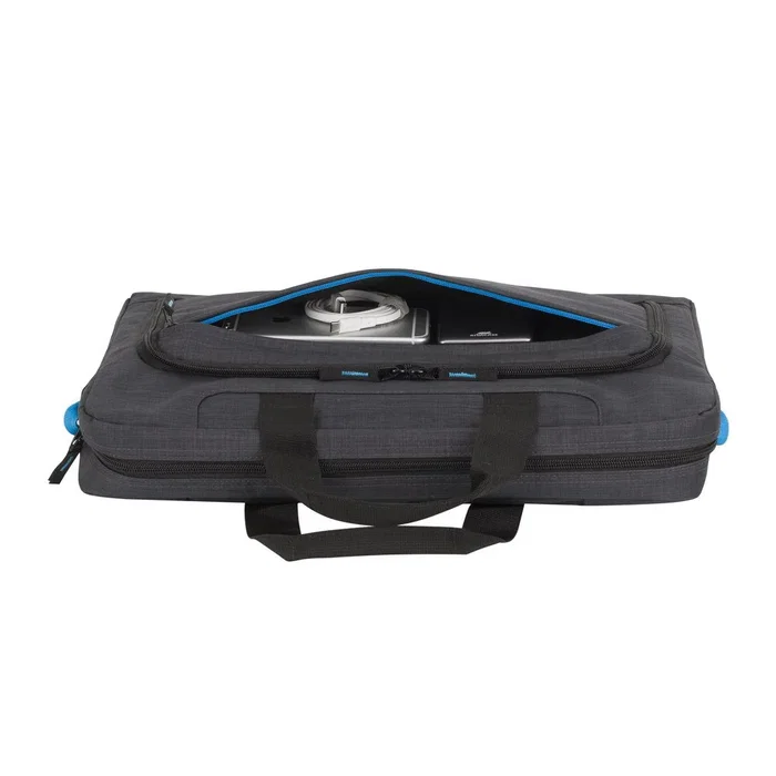 Rivacase Regent 8058 Bandolera para Portátil 43,9 cm (17.3") con Compartimento para Tablet, Negro y Cian