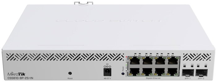 MikroTik CSS610-8P-2S+IN Switch Gestionado 8x Gigabit PoE+ 2x SFP+ MikroTik CSS610-8P-2S+IN Switch Gestionado 8x Gigabit PoE+ 2x SFP+