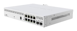 MikroTik CSS610-8P-2S+IN Switch de Red 8 Puertos Gigabit Ethernet PoE, 2 Puertos SFP+ 10Gbps, SwOS Lite Blanco