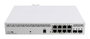 MikroTik CSS610-8P-2S+IN Switch de Red 8 Puertos Gigabit Ethernet PoE, 2 Puertos SFP+ 10Gbps, SwOS Lite Blanco