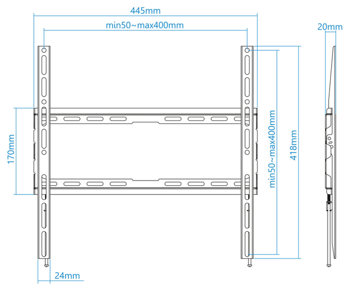 Tooq Soporte de Pared Fijo LP1070F-B para TV de 32-70 pulgadas Tooq Soporte de Pared Fijo LP1070F-B para TV de 32-70 pulgadas