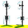 Tooq Soporte Sobremesa Doble Monitor DB1703TNV-B, Giratorio, Inclinable, para Pantallas 17'-32', hasta 9kg cada uno