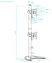 Tooq Soporte de Mesa para 2 Pantallas 17-32 Pulgadas DB1703TNV-B