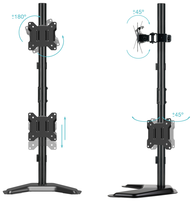 Tooq Soporte de Mesa para 2 Pantallas 17-32 Pulgadas DB1703TNV-B Tooq Soporte de Mesa para 2 Pantallas 17-32 Pulgadas DB1703TNV-B