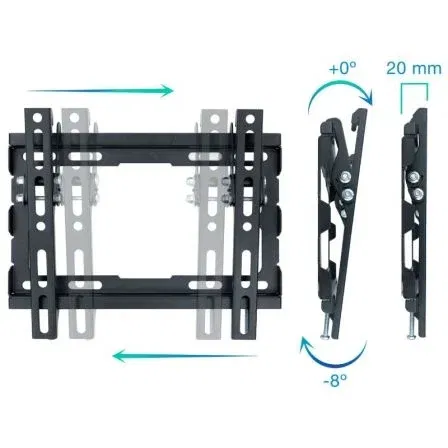 TooQ Soporte de Pared Inclinable LP1044T-B para TV de 23 a 43 Pulgadas y hasta 45kg TooQ Soporte de Pared Inclinable LP1044T-B para TV de 23 a 43 Pulgadas y hasta 45kg