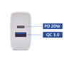 EWENT EW1321_R1 Cargador Universal Rápido 20W USB-C y USB-A Blanco