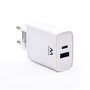 EWENT EW1321_R1 Cargador Universal Rápido 20W USB-C y USB-A Blanco