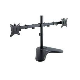 TooQ DB1702TN-B Soporte de sobremesa para 2 monitores (17'-32'), giratorio e inclinable, soporte hasta 9kg por brazo, negro
