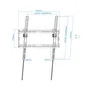 Tooq LP1071T-B Soporte Fijo de Pared para TV de 32"-70" Inclinable, Peso Máximo 45 kg, Compatible VESA 400x400 mm, Negro