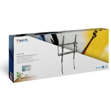 Tooq Soporte fijo de pared para TV inclinable 32"-70" - Peso máx 45kg - VESA 400x400mm