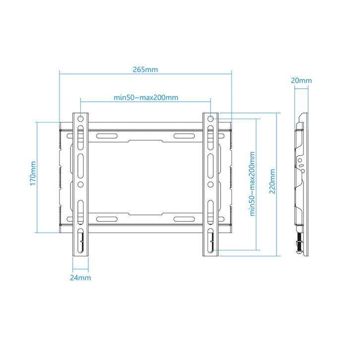TooQ Soporte de Pared Fijo LP1043F-B para TV de 23-43 pulgadas TooQ Soporte de Pared Fijo LP1043F-B para TV de 23-43 pulgadas