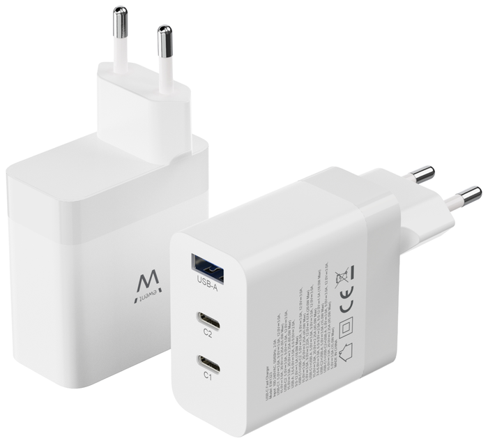 Ewent EW1323 Cargador de Carga Rápida 65W con 3 Puertos USB-C y USB-A Blanco Ewent EW1323 Cargador de Carga Rápida 65W con 3 Puertos USB-C y USB-A Blanco