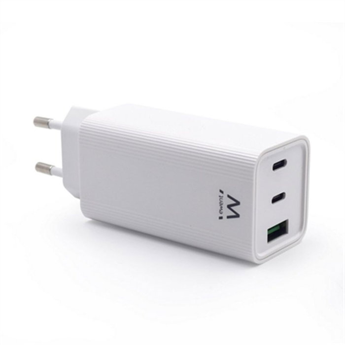 Ewent EW1323 Cargador Rápido 65W Blanco con Tecnología GaN Ewent EW1323 Cargador Rápido 65W Blanco con Tecnología GaN