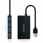 Nanocable Hub USB 3.0 con 4 Puertos USB-A, Cable 15 cm, Negro