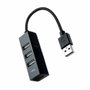 Nanocable Hub USB 2.0 con 4 Puertos USB-A, Negro, 15 cm