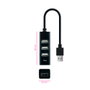Nanocable Hub USB 2.0 con 4 Puertos USB-A, Negro, 15 cm