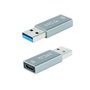Nanocable Adaptador USB-A 3.1 GEN2 a USB-C, Gris