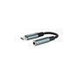Nanocable Adaptador de Audio USB-C Macho a Jack 3.5 mm Hembra, 11 cm, Negro/Gris